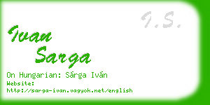 ivan sarga business card