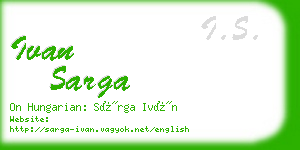 ivan sarga business card